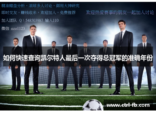 如何快速查询凯尔特人最后一次夺得总冠军的准确年份