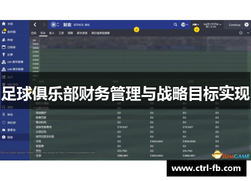 足球俱乐部财务管理与战略目标实现