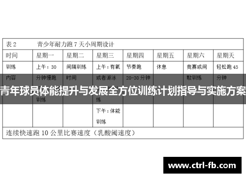 青年球员体能提升与发展全方位训练计划指导与实施方案